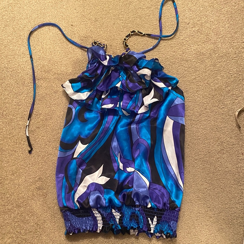 Arden B Ruffle Halter Top